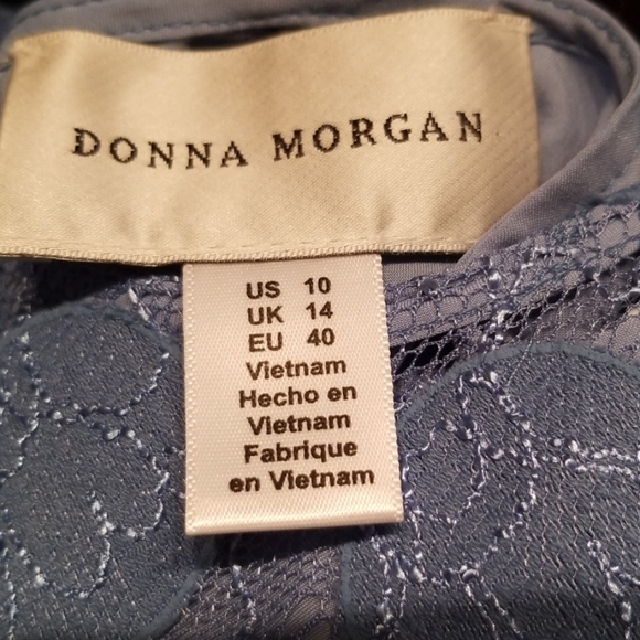 Donna Morgan blue polka dot lace tent dress - Picture 6 of 6